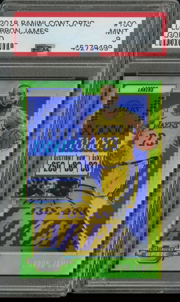 2018 Contenders Optic Lebron James #100 gold /10 PSA 9 Mint