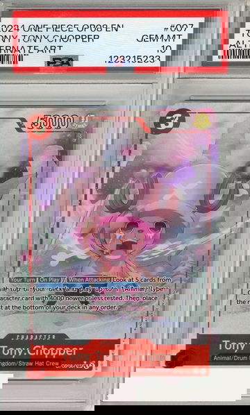 2024 ONE PIECE OP08-TWO LEGENDS TONY TONY CHOPPER #007 ALT ART PSA 10