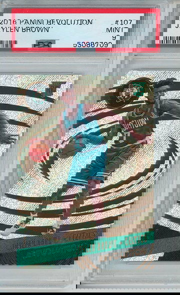 JAYLEN BROWN 2016 17 PANINI REVOLUTION #107 RC ROOKIE PSA 9