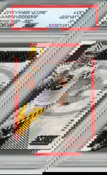 2016 PANINI SCORE FRANCHISE RED #23 AARON RODGERS PACKERS PSA 10 LOW POP