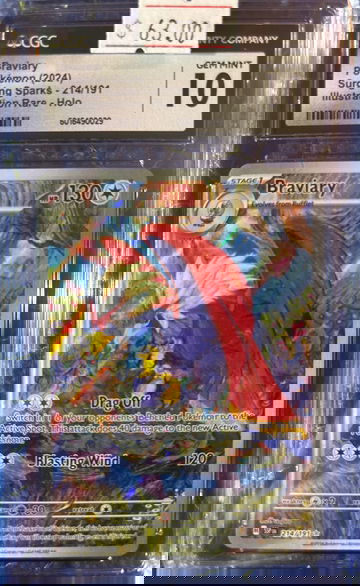 2024 Pokémon Braviary Surging Sparks 214/191 Alt Art CGC 10 Gem Mint