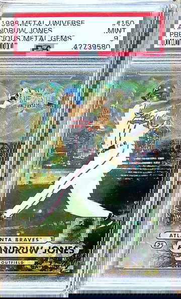 1998 Skybox Metal Universe Andruw Jones Precious Metal Gems #21/50 PSA 9 POP 1