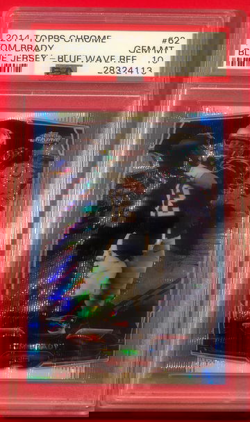 2014 Tom Brady Blue Wave Refractor PSA 10