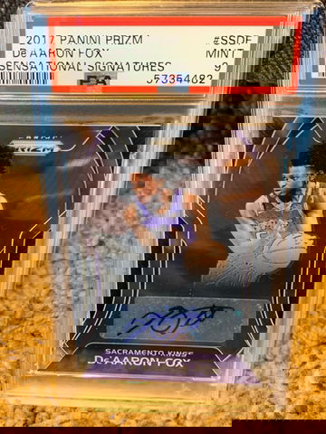 Psa 9 2017 Prizm De’aaron Fox sensational signatures