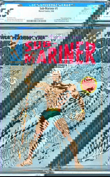 Sub-Mariner #1 (1968) CGC 7.5 -- O/w to white pgs; Origin of Sub-Mariner retold