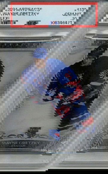 2024 UPPER DECK ARTIFACTS PLEXI WAYNE GRETZKY CARD RANGERS PSA 10 LOW POP
