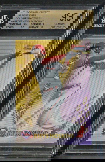 2017 Bowman's Best '97 Best Cuts Gold Refractors /50 Rhys Hoskins BGS 9.5 Pop 2