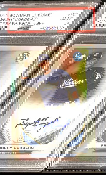 2014 Bowman Chrome Franchy Cordero Auto Refractor PSA 9