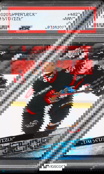 Tim Stutzle 2020 Upper Deck Young Guns RC #482 Senators Rookie - PSA 9