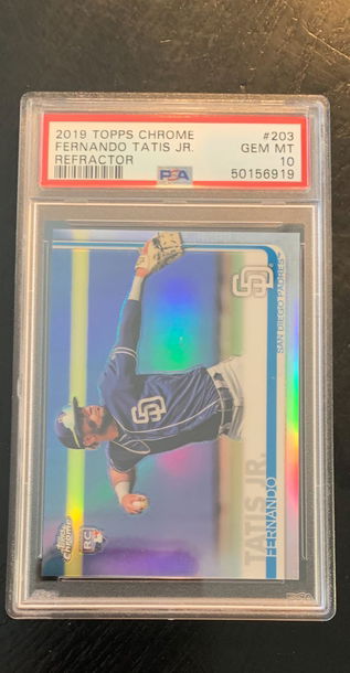 2019 Topps Chrome Refractor Fernando Tatis PSA 10