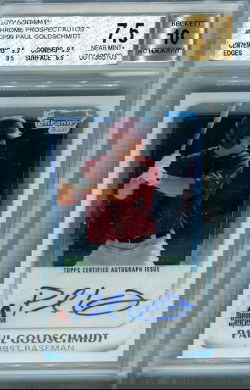 2011 Bowman Chrome Paul Goldschmidt BGS 7.5 auto 10