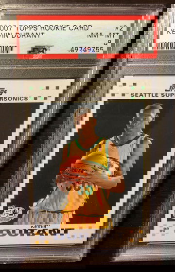 2007 Topps #2 Rookie RC Kevin Durant PSA 8 GEM MINT SUPERSONICS