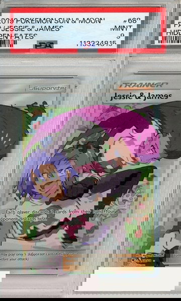 2019 POKEMON SUN MOON HIDDEN FATES FA JESSIE JAMES #68 PSA 9 MINT