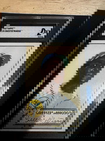 1952 TOPPS #195 ORESTES MINOSO ROOKIE CARD SGC 2