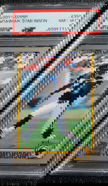 2001 Topps Ledanian Tomlinson PSA 8 350