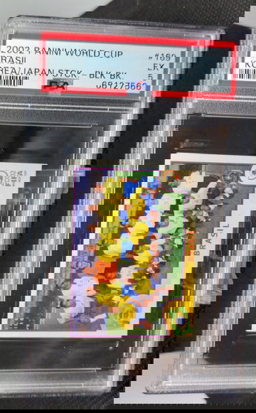 2002 Panini World Cup Korea Japan Ronaldinho Rookie RC Black Back Brazil PSA 5