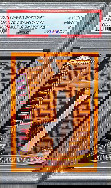 Victor Wembanyama 2023 Topps Chrome Youthquake Orange /25 RC PSA 9