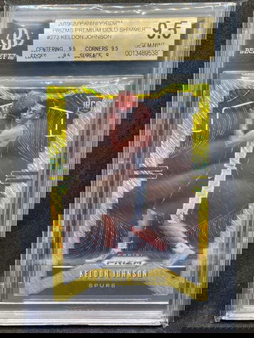2019-20 Prizm Premium Gold Shimmer #273 Keldon Johnson BGS 9.5