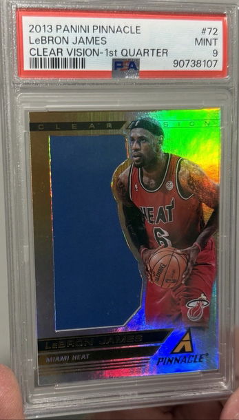 2013 Panini Pinnacle LeBron James Clear Vision First 1st Quarter PSA 9