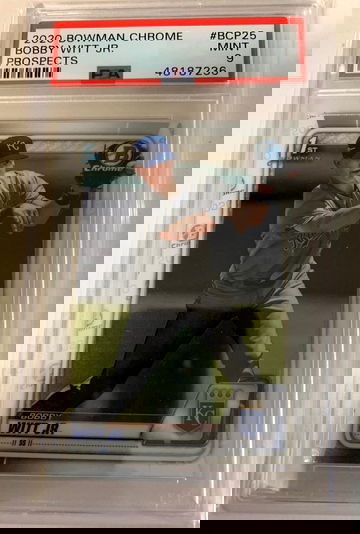 2020 Bowman Chrome Bobby Witt Jr. Prospects 1st Bowman #BCP25 PSA 9