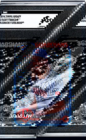 2024 Topps Update #US42 Scott Barlow Silver Crackle Foilboard SGC 9