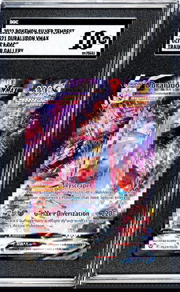 2022 Pokemon Silver Tempest #TG21 Duraludon Vmax Ultra Rare Trainer Gallery SGC 10