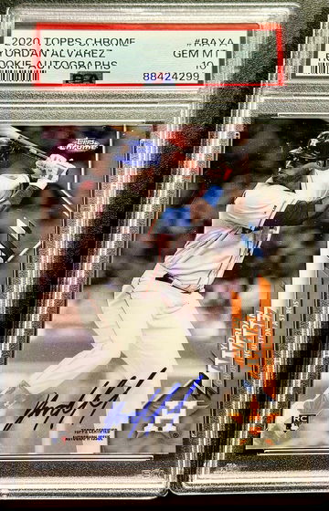 Yordan Alvarez 2020 Topps Chrome Auto RC PSA 10