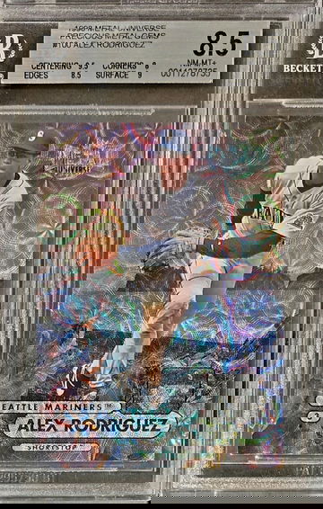 1998 Metal Universe Precious Metal Gems PMG Alex Rodriguez BGS 8.5 27/50