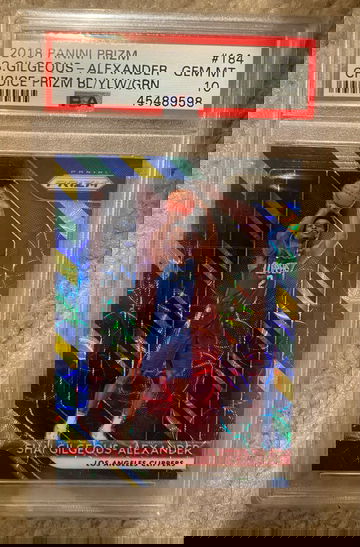 2018 PANINI PRIZM CHOICE BLUE YELLOW GREEN SHAI GILGEOUS-ALEXANDER ROOKIE PSA 10