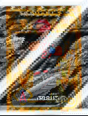 2024 Topps Chrome Guilded #27 Mike Trout Gold Raywave Refractor