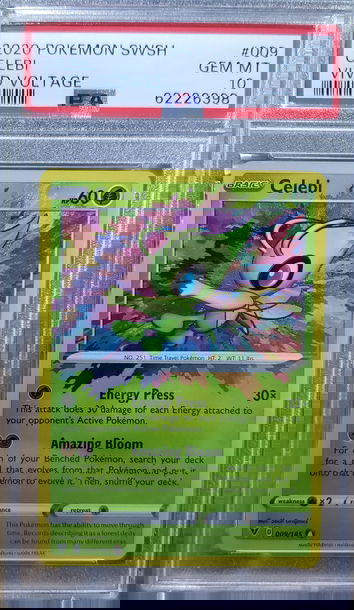 2020 Pokemon Celebi Vivid Voltage 009 PSA 10 Gem-Mint