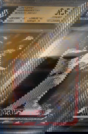 ELOY JIMENEZ 2019 TOPPS INDEPENDENCE DAY /76 ROOKIE BGS 9.5 RC