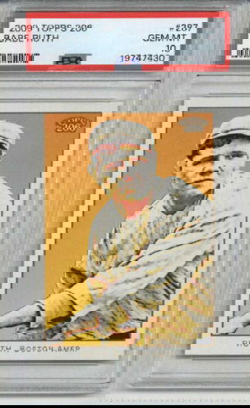 2009 TOPPS 206 BABE RUTH BASEBALL CARD BOSTON RED SOX PSA 10 LOW POP