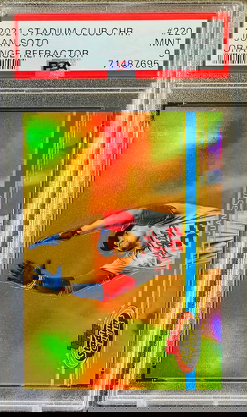 Juan Soto Stadium Club Orange Refractor /25 PSA 9 Variation 1991