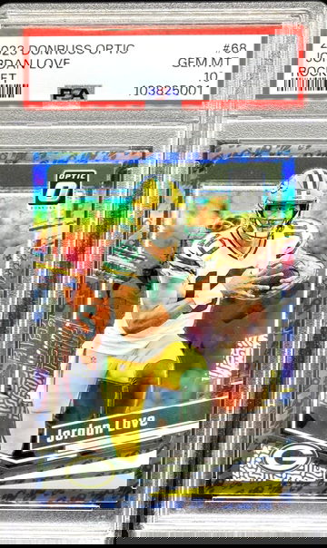 2023 Donruss Optic Jordan Love Rocket Prizm SSP * PSA 10 GEM MINT * Packers QB