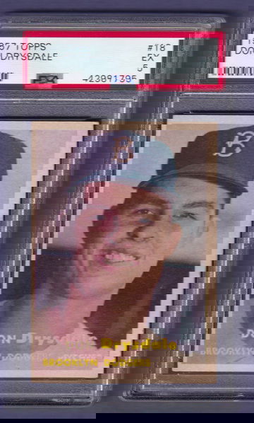 1957 Topps #18 Don Drysdale PSA 5