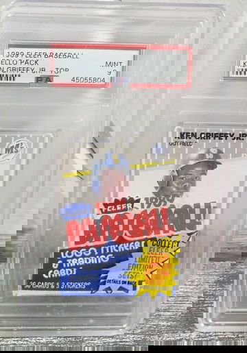 1989 Fleer Baseball Cello Pack Ken Griffey Jr Top PSA 9