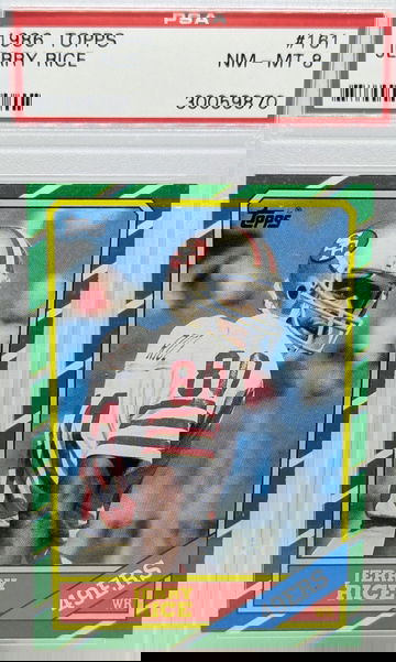 1986 Topps Jerry Rice #161 PSA 8 Rookie RC