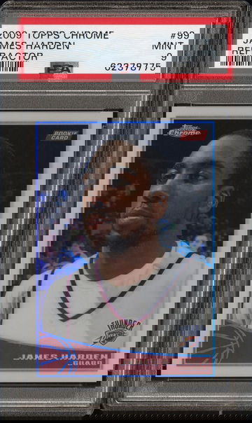 James Harden 2009 Topps Chrome Refractor /500 PSA 9 ROOKIE