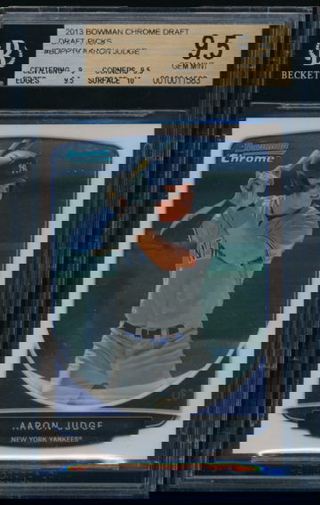 BGS 9.5 GEM MINT Aaron Judge 2013 Bowman Chrome Draft Picks #BDPP19 w/10 Sub