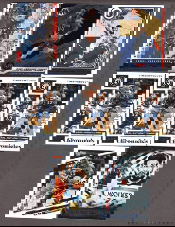 Lot of (10) Karl Anthony Towns Basketball Cards - All Scanned, Nice Variety