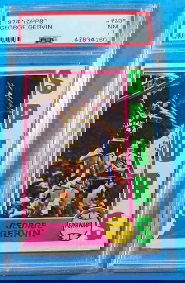 George Gervin 1974 Topps Rookie #196 PSA 7