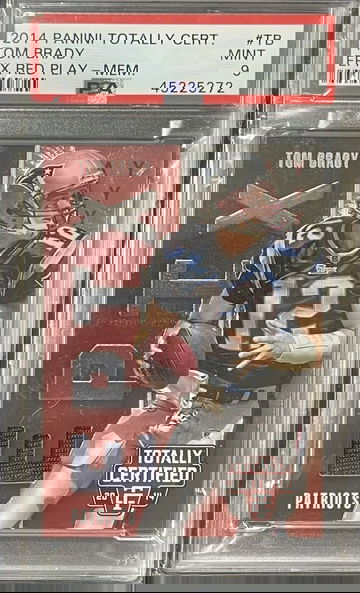 2014 Totally Certified Tom Brady Epix Red Prizm Game Used Jersey PSA 9