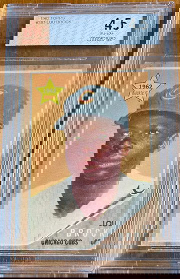 1962 Topps Lou Brock ROOKIE Card BVG 4.5