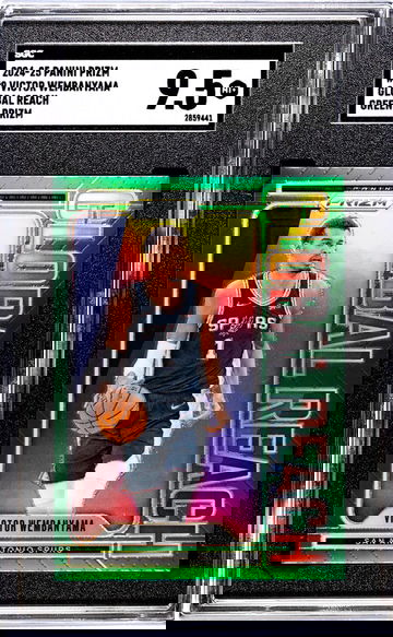 2024-25 Panini Prizm #9 Victor Wembanyama Global Reach Green Prizm SGC 9.5