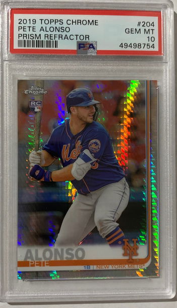 2019 Topps Chrome Pete Alonzo Prizm Refractor PSA 10