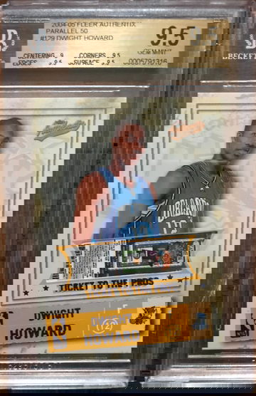 2004-05 Fleer Authentix Dwight Howard Parallel /50 Rookie BGS 9.5 Gem Mint