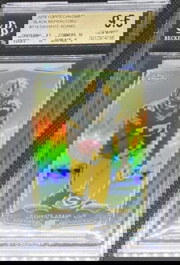 2014 Topps Chrome Davante Adams Black Refractor Rookie RC #143/299 BGS 9.5