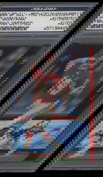 Joe Montana 1994 Upper Deck SP All-Pro Holoviews #PB17 PSA Authentic Auto