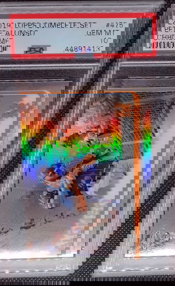 2019 Topps Complete Set Chrome Pete Alonso PSA 10 Gem Mint #475 Mets